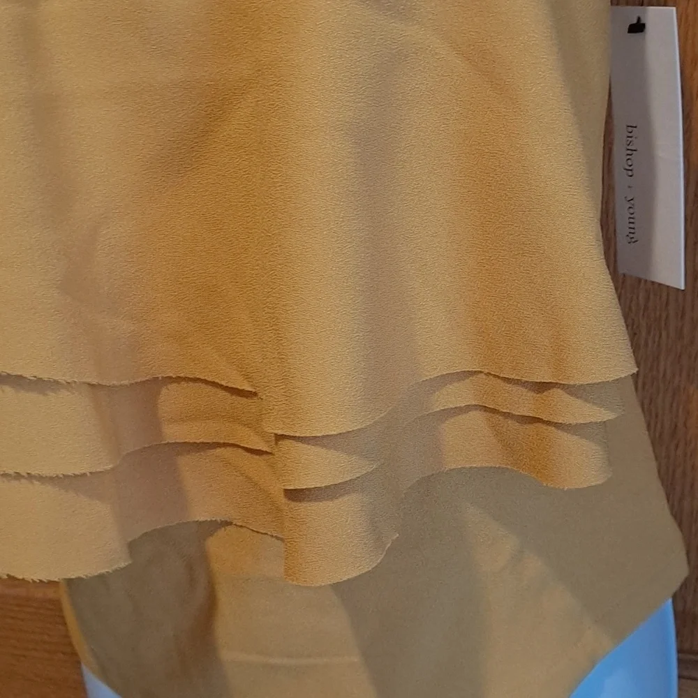 NWT Anthropologie Bishop + Young Sunflower Yellow One Sleeve Camisole Top - Picture 5 of 9
